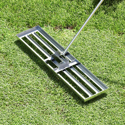 42 x 10 Inch Lawn Leveling Rake with Ergonomic Handle-Black