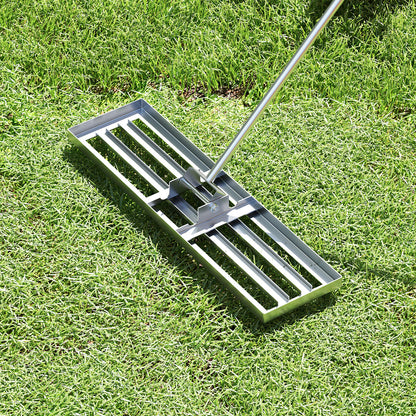 36 x 10 Inch Lawn Leveling Rake with Ergonomic Handle-Black