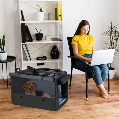 Portable Foldable Pet Carrying Bag with 2 Openings and Comfy Cushion-S