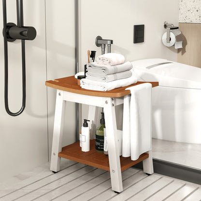 HIPS Shower Bench Seat with Handle Shower Head-Black