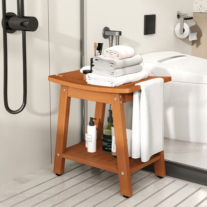 HIPS Shower Bench Seat with Handle Shower Head-Black