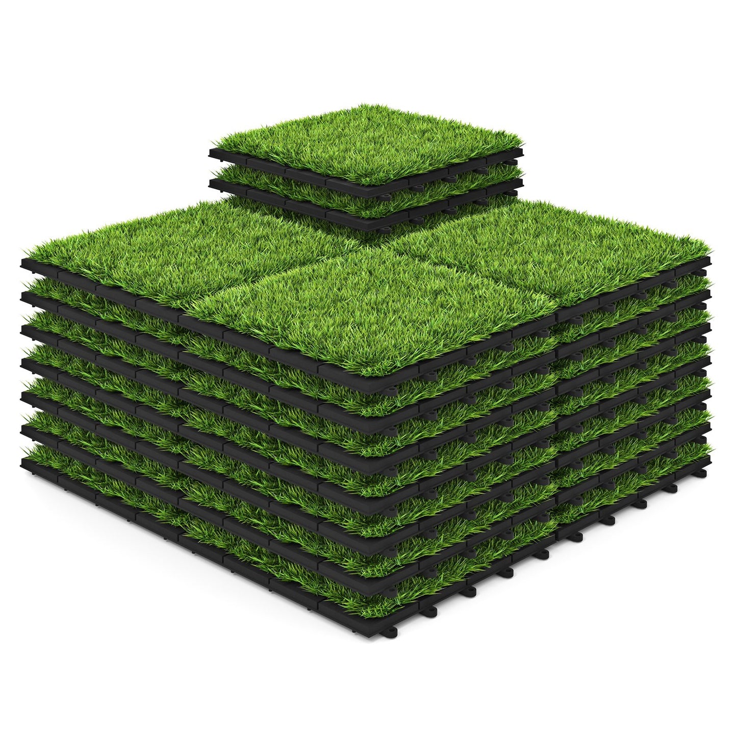 30 PCS Interlocking Artificial Grass Tiles
