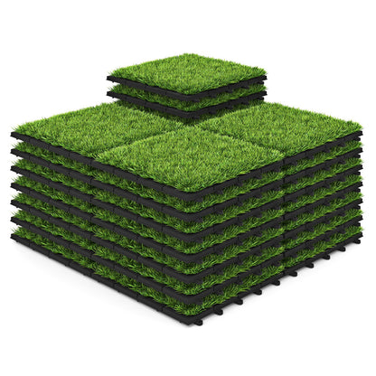 30 PCS Interlocking Artificial Grass Tiles