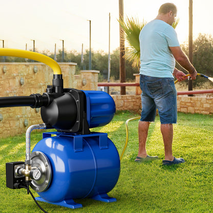 1200 W Garden Water Pump Shallow Well Pressurized Irrigation-Black
