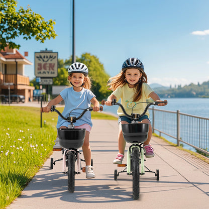 14-Inch Kids Bike Adjustable with Training Wheels for 3-5 Years Old