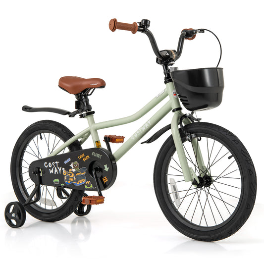 16-Inch Kids Bike Adjustable with Training Wheels for 4-7 Years Old
