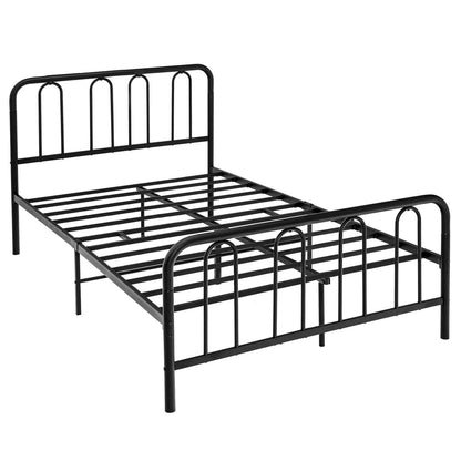 Full/Queen Size Metal Bed Frame with Headboard and Footboard-Queen Size