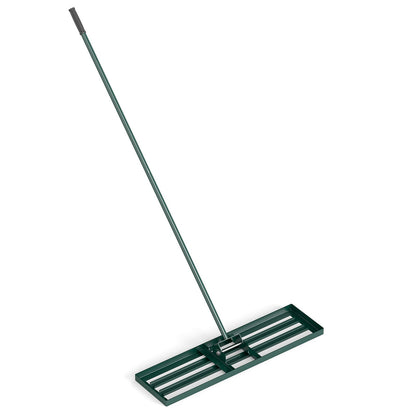 36 x 10 Inch Lawn Leveling Rake with Ergonomic Handle-Black