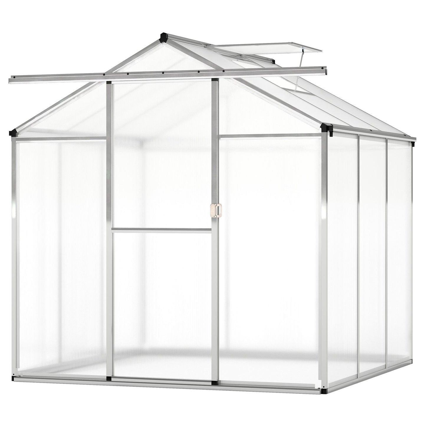 Large Walk-in Green House with Rain Gutters and Polycarbonate Panels-8 FT