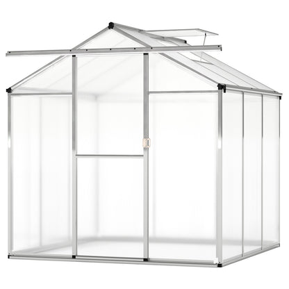 Large Walk-in Green House with Rain Gutters and Polycarbonate Panels-8 FT