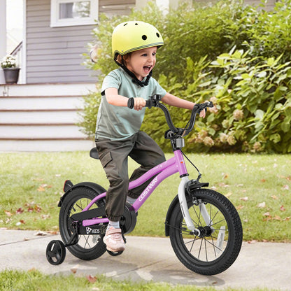 Kids Bike 16-Inch Children Training Bicycle with 2 Brake for 4-7 Years Old