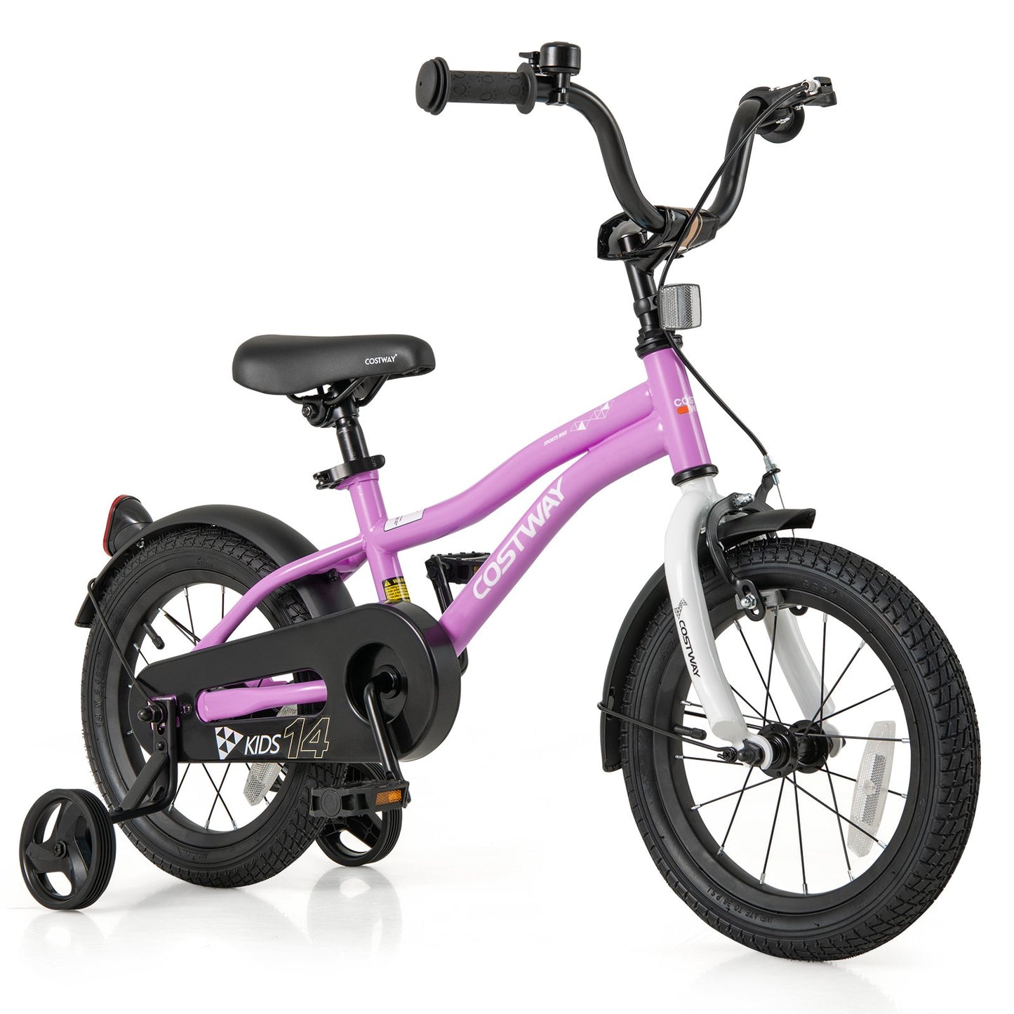 Kids Bike 16-Inch Children Training Bicycle with 2 Brake for 4-7 Years Old