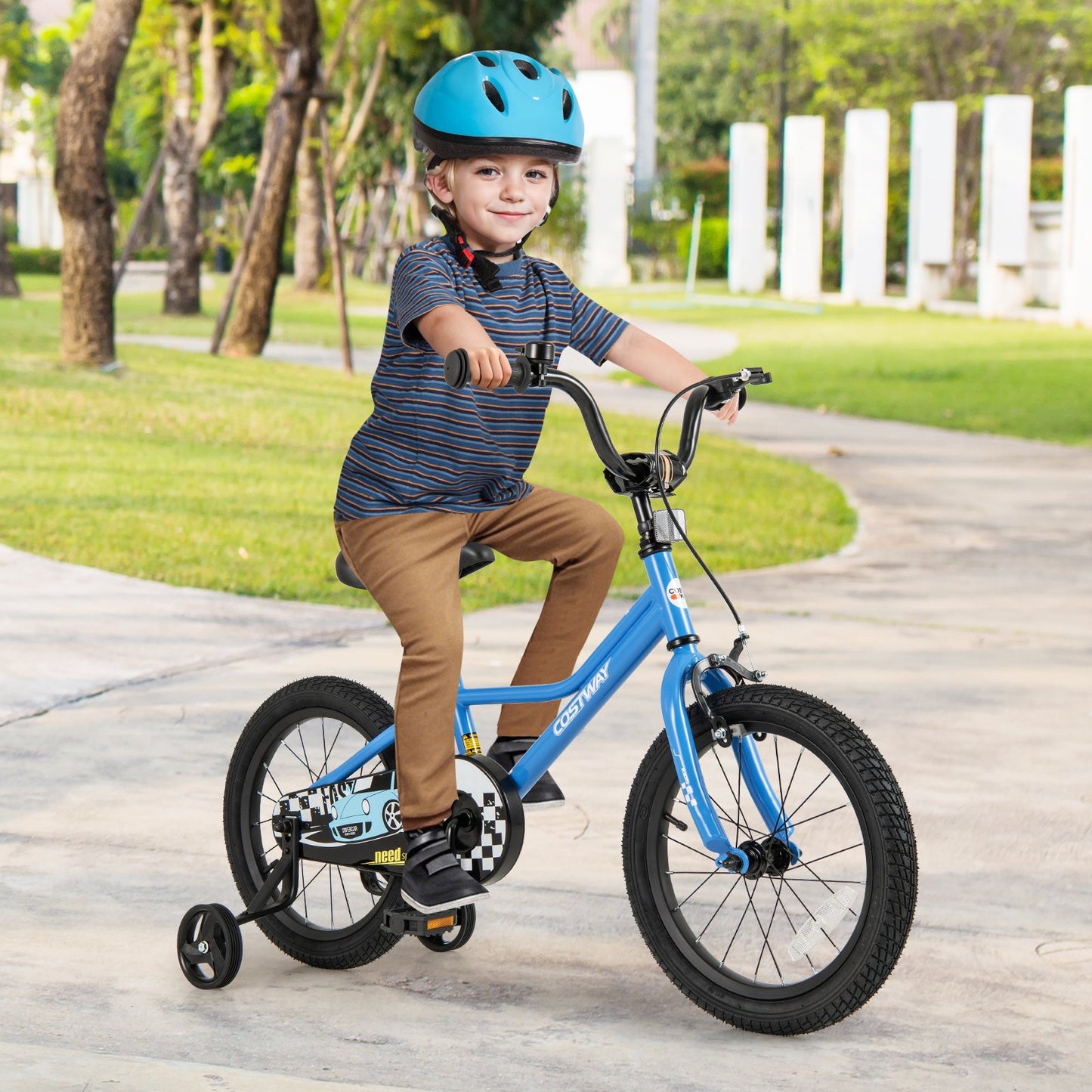 18 Inch Kids Bike with Removable Training Wheels for Aged 4-8 Years Old