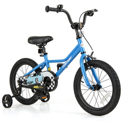 18 Inch Kids Bike with Removable Training Wheels for Aged 4-8 Years Old