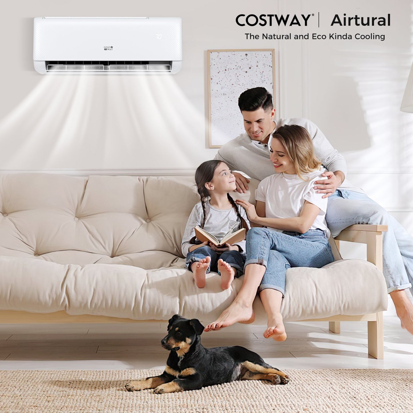 Airtural Series 24000 BTU 21 SEER2 Ductless Mini Split Air Conditioner Heater Energy Star Certified WiFi Enabled