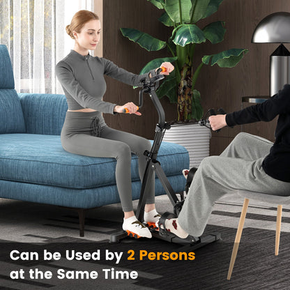 Adjustable LCD Pedal Exercise Bike with Massage-Yellow