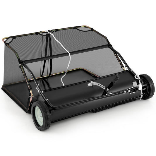 42 Inch Tow-Behind Lawn Sweeper with 26/27 Cu.FT Hopper Bag