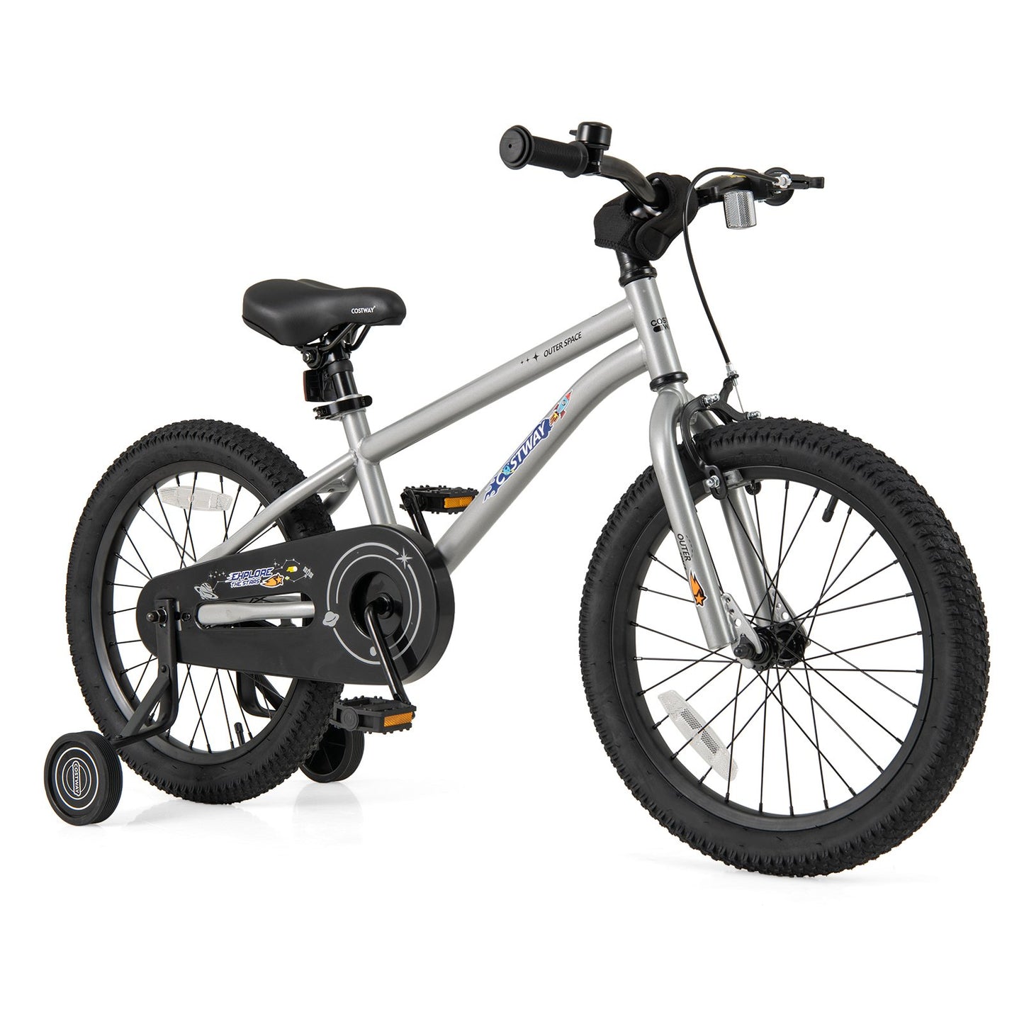16-Inch Kids Bike Bicycle for Boys Girls 4-7 Adjustable with High Carbon Steel Frame-16 inches