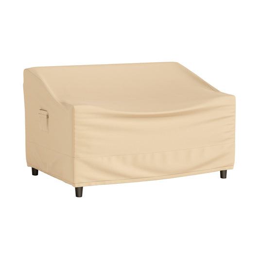 Outdoor patio furniture cover with padded handle and click-close straps, 60 x 43 x 30 inches, by Direct by Wilsons Home Store.
