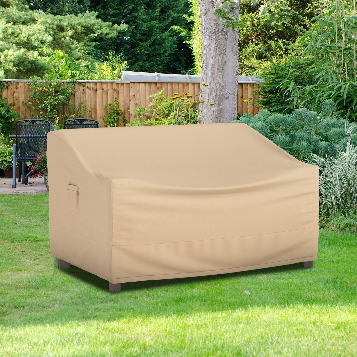 Patio Furniture Cover with Padded Handle and Click-Close Straps-60 x 43 x 30 inches