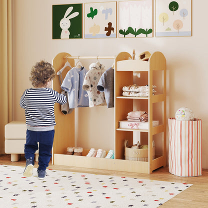 Kids Dress Up Storage with Mirror-Blue