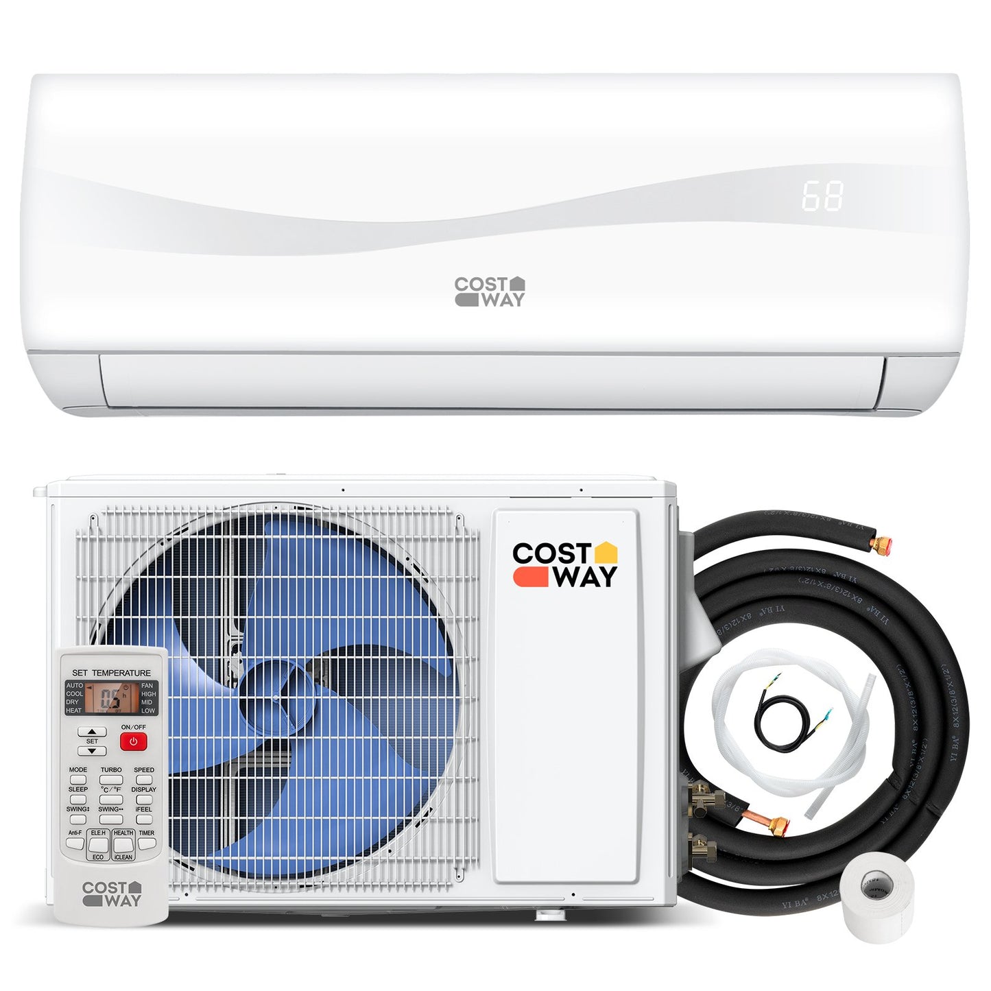 Blast Series 12000 BTU 17 SEER2 208-230V Ductless Mini Split Air Conditioner and Heater