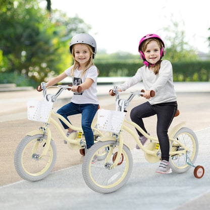 14 Inch Kids Bike Adjustable with Training Wheels Ages 3-8 Years Olds-14 inches