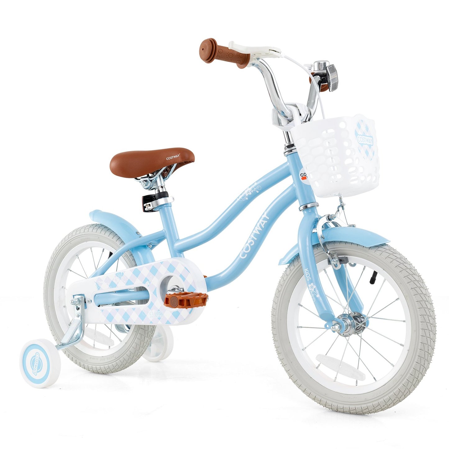16 Inch Kids Bike with Adjustable Handlebar and Seat for 4-7 Year Old