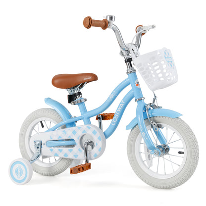 16 Inch Kids Bike with Adjustable Handlebar and Seat for 4-7 Year Old
