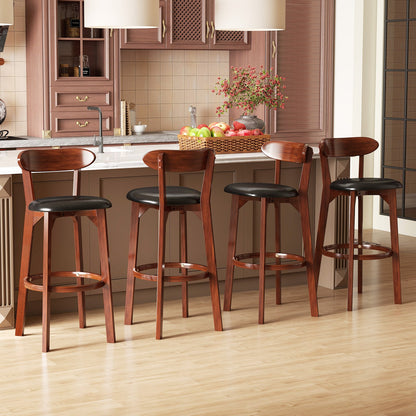 Set of 2 24 Inch Modern Armless Upholstered Cushioned Seat Island Dining Chairs for Kitchen