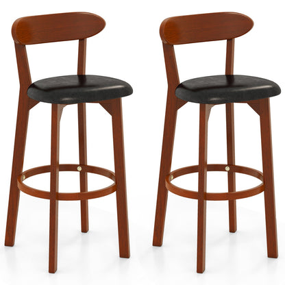 Set of 2 24 Inch Modern Armless Upholstered Cushioned Seat Island Dining Chairs for Kitchen