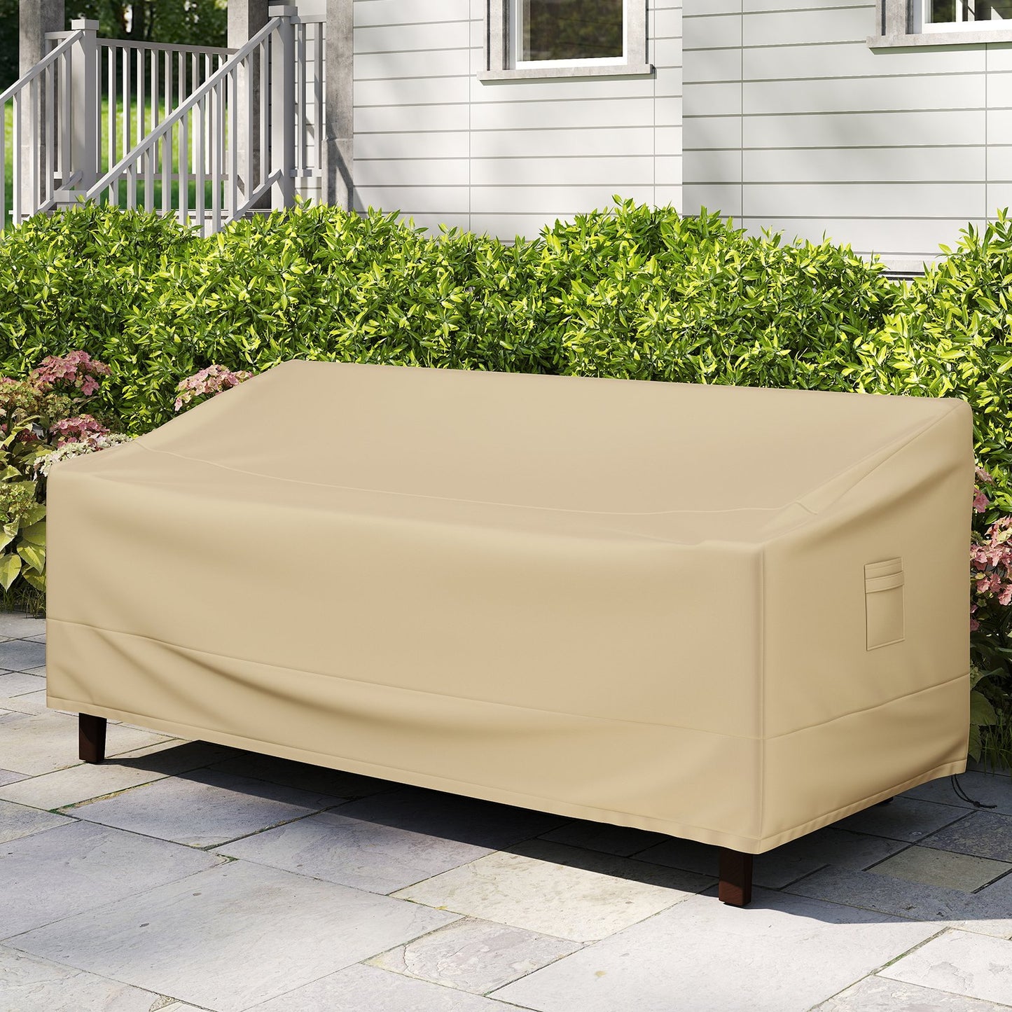 Patio Furniture Cover with Padded Handle and Click-Close Straps-90 x 50 x 32 inches