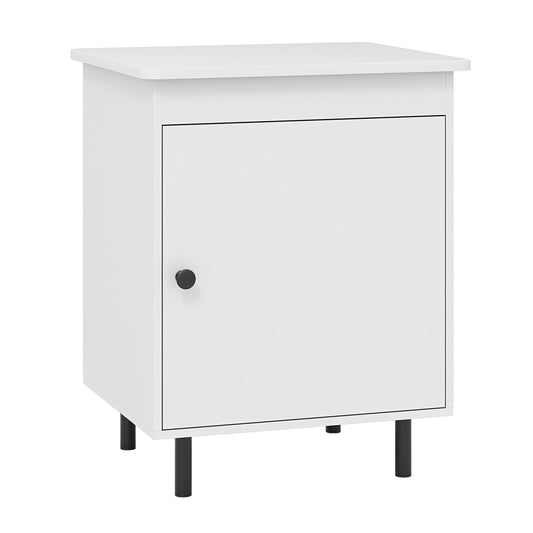 Nightstand Mid Century End Tables with Door-1 Pieces