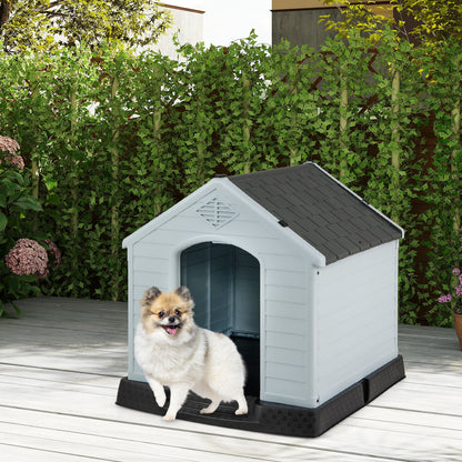 Dog House for Small Dogs Waterproof Plastic with Elevated Floor-M
