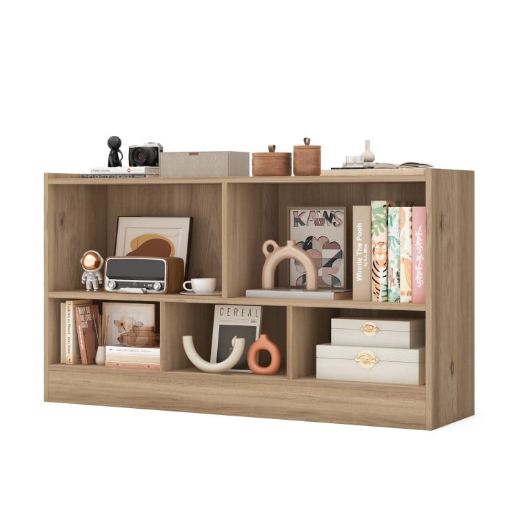 3-Piece Kid’s Room Bundle: Twin Size Wooden House Bed + Kid's Table and Chairs Set + Kids 2-Shelf Bookcase