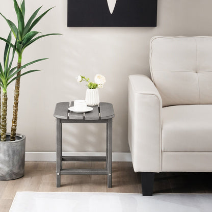 18 Inch Weather Resistant Side Table for Garden Yard Patio-Black