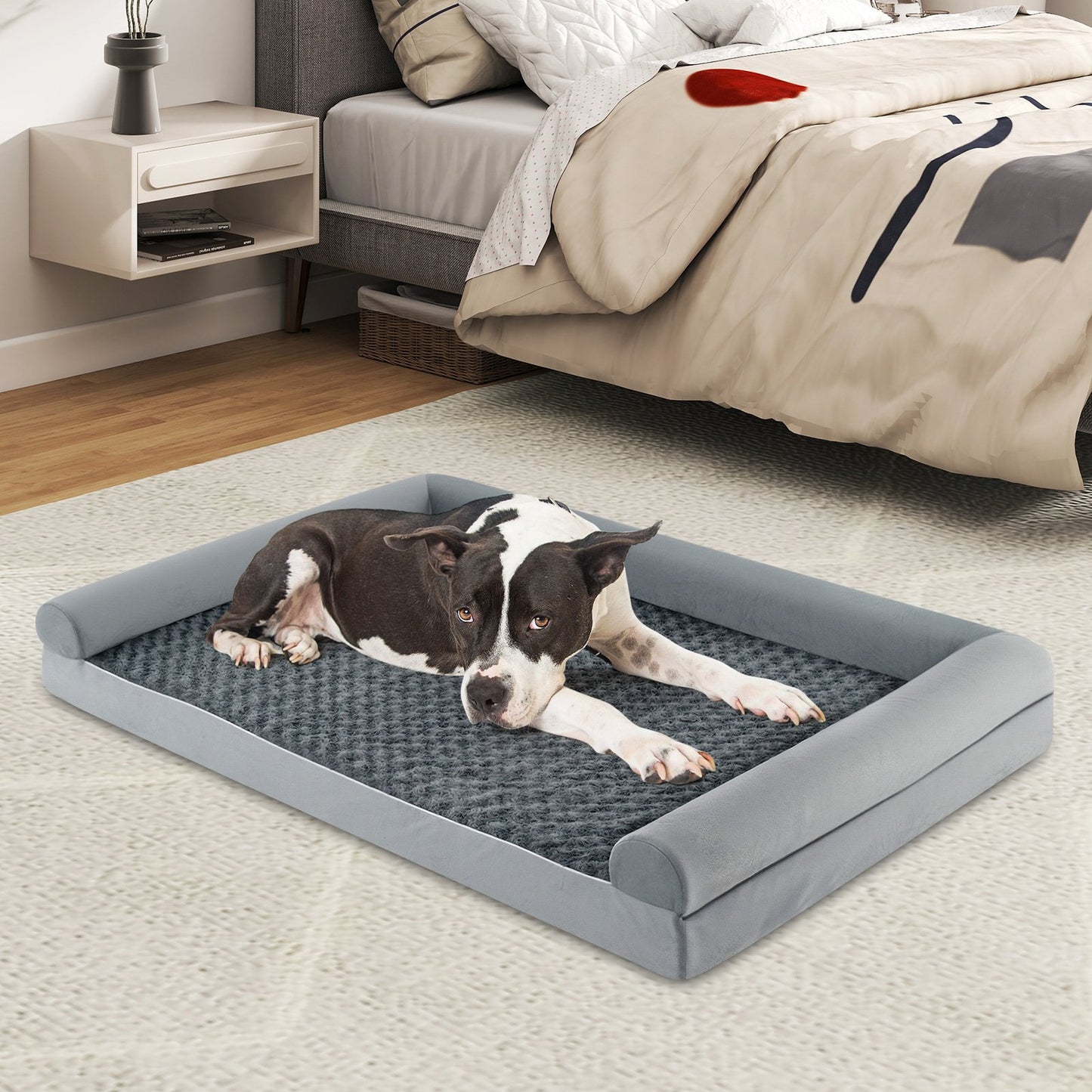 Orthopedic Foam Dog Bed Large Dog Sofa Couch with Removable Cover-XL