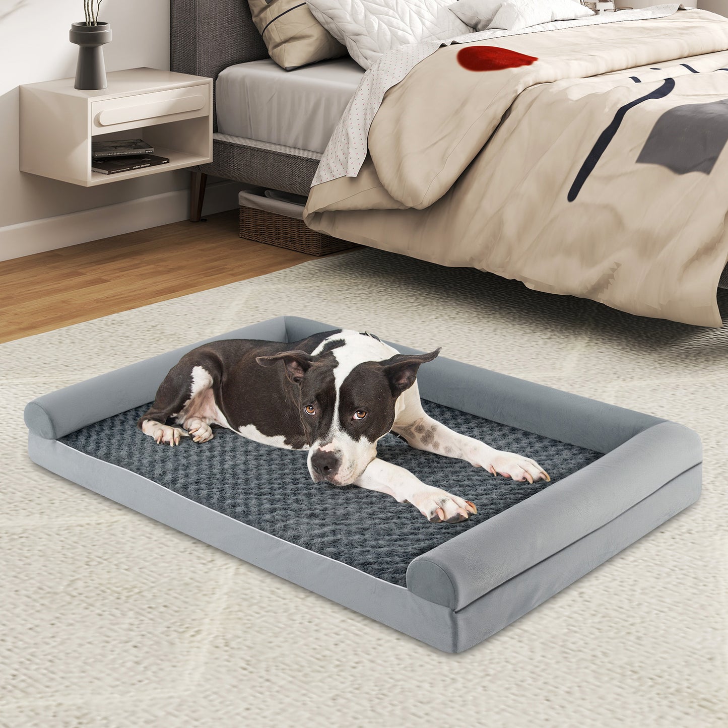 Orthopedic Foam Dog Bed Large Dog Sofa Couch with Removable Cover-XXL