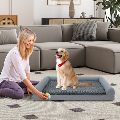 Orthopedic Foam Dog Bed Large Dog Sofa Couch with Removable Cover-XL