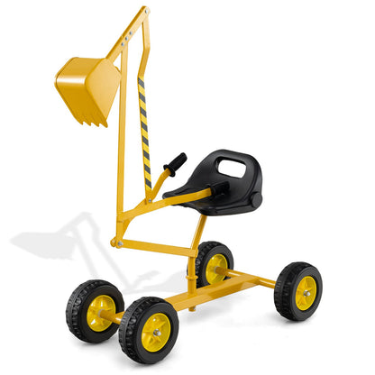 Sand Digger for Kids with 2-Handed Controls and Flexible Shovel-Blue