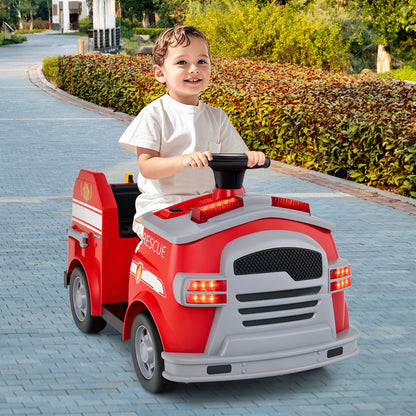 Toddler Fire Toy Car with Shovel and Wrench for Ages 37-95 Months-Black