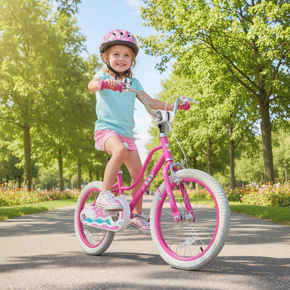 12 Inch Kids Bike for Aged 3-8 Years Old with Adjustable Handlebar Pink- Starlight Wave