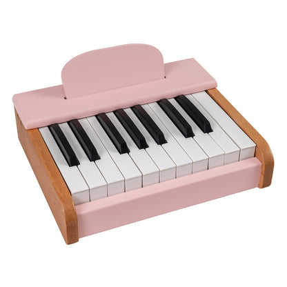 Green 18-key wooden kids' piano with removable music stand, colorful toy musical instrument for children, by Wilsons Home Store