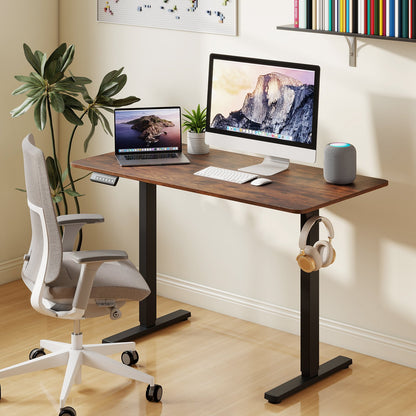 48 Inch x 24 Inch Ergonomic Electric Standing Desk with 3 Memory Settings for Home Office-Black