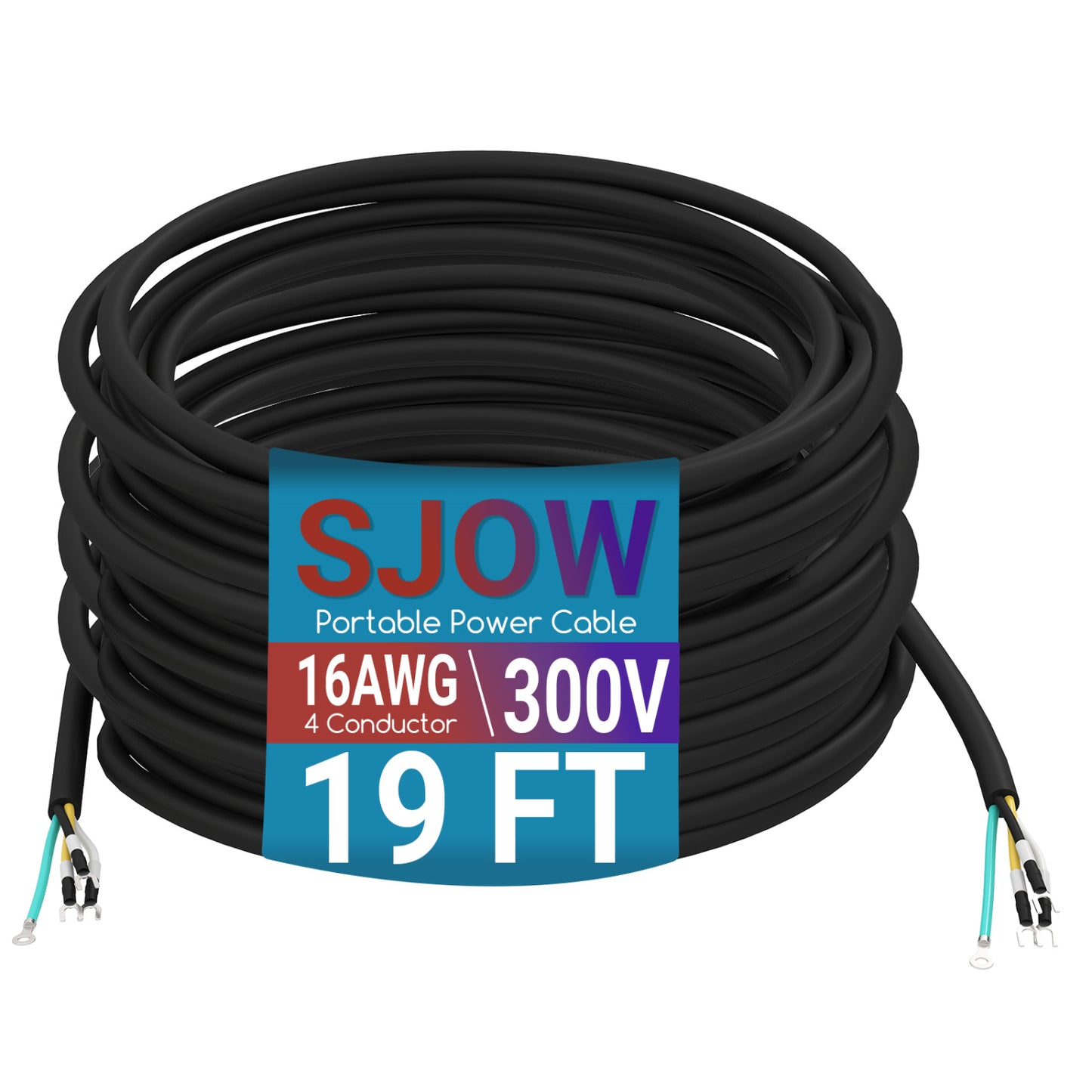 19 FT 16 AWG 4 Conductor Mini Split AC Communication Wire