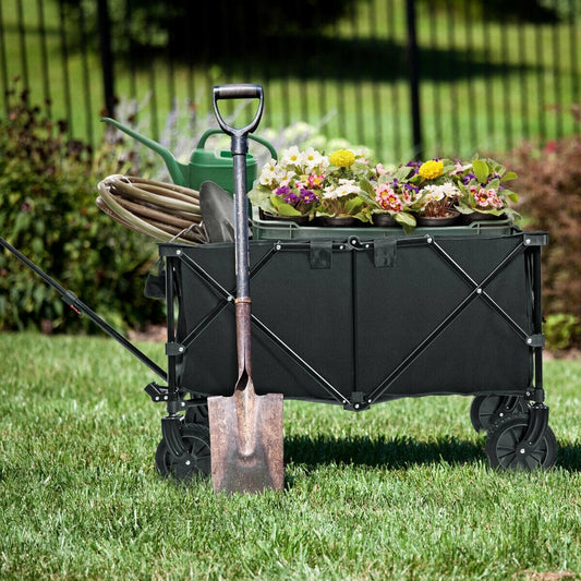 Outdoor Utility Garden Trolley Buggy -Black