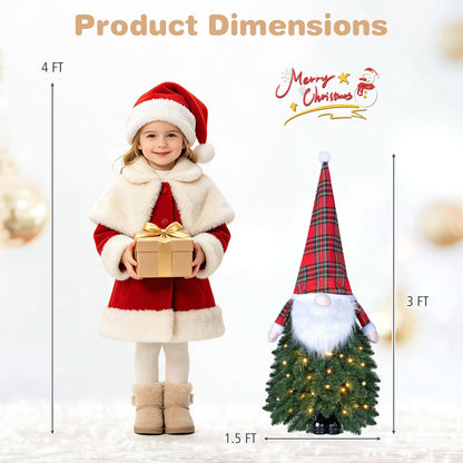 1 Pack 3 FT Pre-Lit Mini Tabletop Artificial Christmas Tree Battery Operation