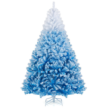 2025 New Artificial Christmas Tree with 456 Branch Tips and Folding Metal Stand-7FT