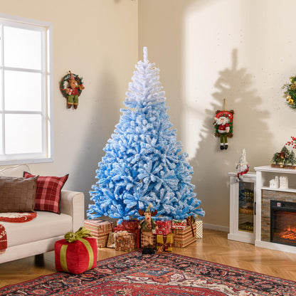 2025 New Artificial Christmas Tree with 456 Branch Tips and Folding Metal Stand-8FT