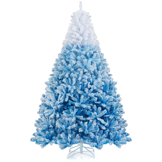 8ft artificial Christmas tree with 456 branch tips and folding metal stand, realistic holiday decor by Wilsons Home Store